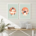 Kit 2 Quadros Decorativos Meditação Yoga 33x24cm Moldura:made