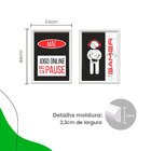 Kit 2 Quadros Decorativos Meu Rodapé Gamer Vermelho 34x44