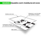 Kit 2 Quadros Decorativos Meu Rodapé Urso E Panda Preto E Bra
