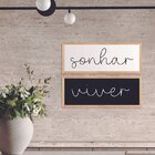 Kit 2 Quadros Decorativos Minimalista Preto E Branco Frases