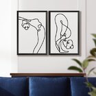 Kit 2 Quadros Decorativos Mulher Minimalista Delicado