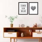 Kit 2 Quadros Decorativos O Amor Está No Lar