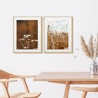 Kit 2 Quadros Decorativos Paisagem Natural Trigo Margarida