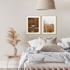 Kit 2 Quadros Decorativos Paisagem Natural Trigo Margarida