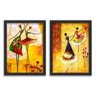 Kit 2 Quadros Decorativos Pintura Bailarinas Espanholas Dança