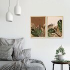 Kit 2 Quadros Decorativos Plantas Folhagens Sala Cozinha
