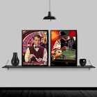 Kit 2 Quadros Decorativos Poker Night 24x18cm - Com Vidro Mol