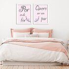 Kit 2 Quadros Decorativos Por Onde For Quero Ser Seu Par