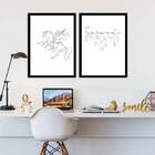 Kit 2 Quadros Decorativos São Jorge Saravá 45x34cm - Com Vidr