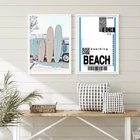 Kit 2 Quadros Decorativos Viajar Para Praia 24x18cm - Com Vid