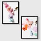 Kit 2 Quadros Decorativos Vidros Esmaltes A4 (20 X 30)