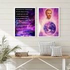 Kit 2 Quadros Decreto Eu Sou A Chama Violeta 24x18cm - Com Vi