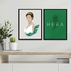 Kit 2 Quadros Deusa Grega Hera- Deusa Das Mulheres 45x34cm Mo