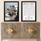 Kit 2 Quadros Divertidos Banheiro - Perereca 24x18cm - Com Vi