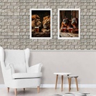 Kit 2 Quadros Divertidos Para Bar - Animais 45x34cm Moldura:m