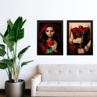 Kit 2 Quadros Entidade Maria Padilha Das Almas 24x18cm - Com