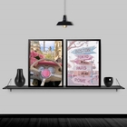 Kit 2 Quadros Femininos Placas Destinos 33x24cm Moldura:madei