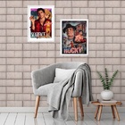 Kit 2 Quadros Filmes Rocky E Scarface 24x18cm Moldura:madeira