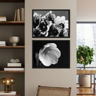 Kit 2 Quadros Flores Horizontais Peb 45x34cm Moldura:madeira