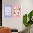 Kit 2 Quadros Flower Market - Florida E Milão 24x18cm Moldura