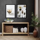 Kit 2 Quadros Fotografia Chá E Ervas 24x18cm - Com Vidro Mold