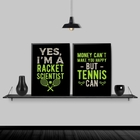 Kit 2 Quadros Frases Tennis 33x24cm Moldura:madeira Preta