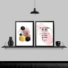 Kit 2 Quadros Geométricos Dias Em Que Orei 33x24cm Moldura:ma