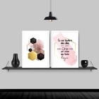 Kit 2 Quadros Geométricos Dias Em Que Orei 45x34cm Moldura:ma