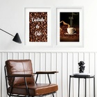 Kit 2 Quadros Grandes Cantinho Do Café - 60x48cm Moldura:made