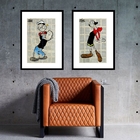 Kit 2 Quadros Grandes Olívia E Popeye - 60x48cm Moldura:madei