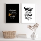 Kit 2 Quadros Gratidão E Agradecer- A Chave Do Sucesso 24x18c