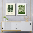 Kit 2 Quadros Gravuras Artes Bauhaus Verdes 45x34cm Moldura P
