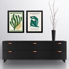 Kit 2 Quadros Gravuras Artes Matisse Verdes 24x18cm Moldura P