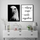 Kit 2 Quadros Hooponopono Águia 24x18cm Moldura:madeira Preta