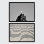 Kit 2 Quadros Horizontais Rio De Janeiro 24x18cm Moldura:made