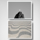 Kit 2 Quadros Horizontais Rio De Janeiro 45x34cm - Com Vidro