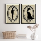 Kit 2 Quadros Identificadores Banheiro Damas E Cavalheiros 33