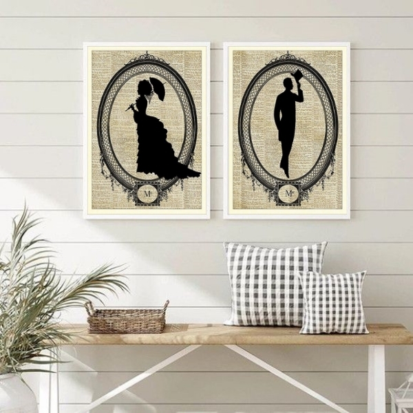 Kit 2 Quadros Identificadores Banheiro Damas E Cavalheiros 33