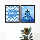 Kit 2 Quadros Iemanjá - Gratidão 24x18cm - Com Vidro Moldura: