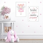 Kit 2 Quadros Infantis Fadinha- Sonhe Alto 45x34cm Moldura:ma