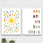 Kit 2 Quadros Infantis My Sunshine 45x34cm Moldura:madeira Pr
