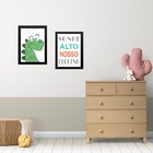 Kit 2 Quadros Infantis Sonhe Alto - Dinossauro 45x34cm Moldur