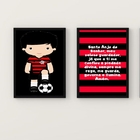 Kit 2 Quadros Infantis Torcedor Flamenguista 45x34cm - Com Vi