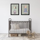 Kit 2 Quadros Infantis Ursinhos Clássicos Vintage 45x34cm - C