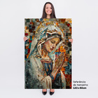 Kit 2 Quadros Jesus E Maria Orando Efeito 3d De Mosaico De La