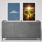 Kit 2 Quadros Jesus É O Caminho 33x24cm - Com Vidro Moldura B