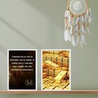 Kit 2 Quadros Lei Da Atração - Dinheiro 45x34cm Moldura Branca