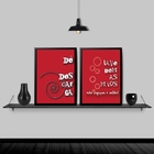 Kit 2 Quadros Lembretes Para Banheiro 33x24cm Moldura:madeira