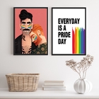 Kit 2 Quadros Lgbt Gays Pride Day 33x24cm Moldura:madeira Bra