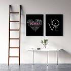 Kit 2 Quadros Mamãe Qualidades - Love 45x34cm - Moldura Branca